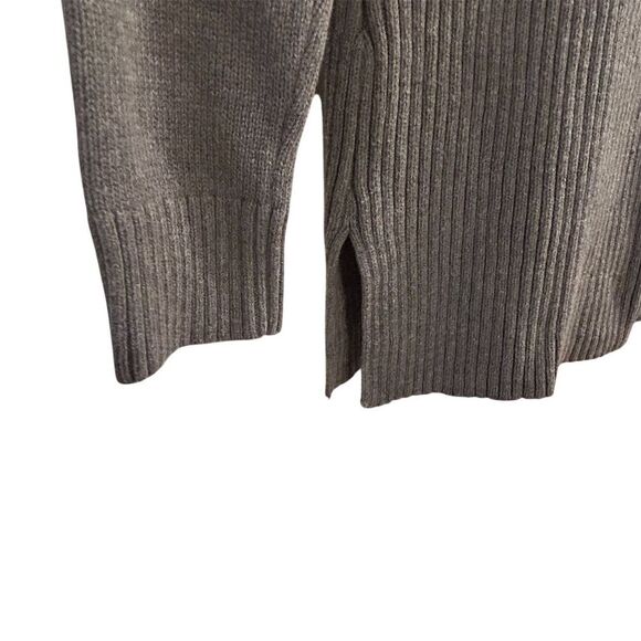 Ann Taylor Women's V-Neck Long Sleeve Gray Pullover Sweater Size L - Picture 4 of 9